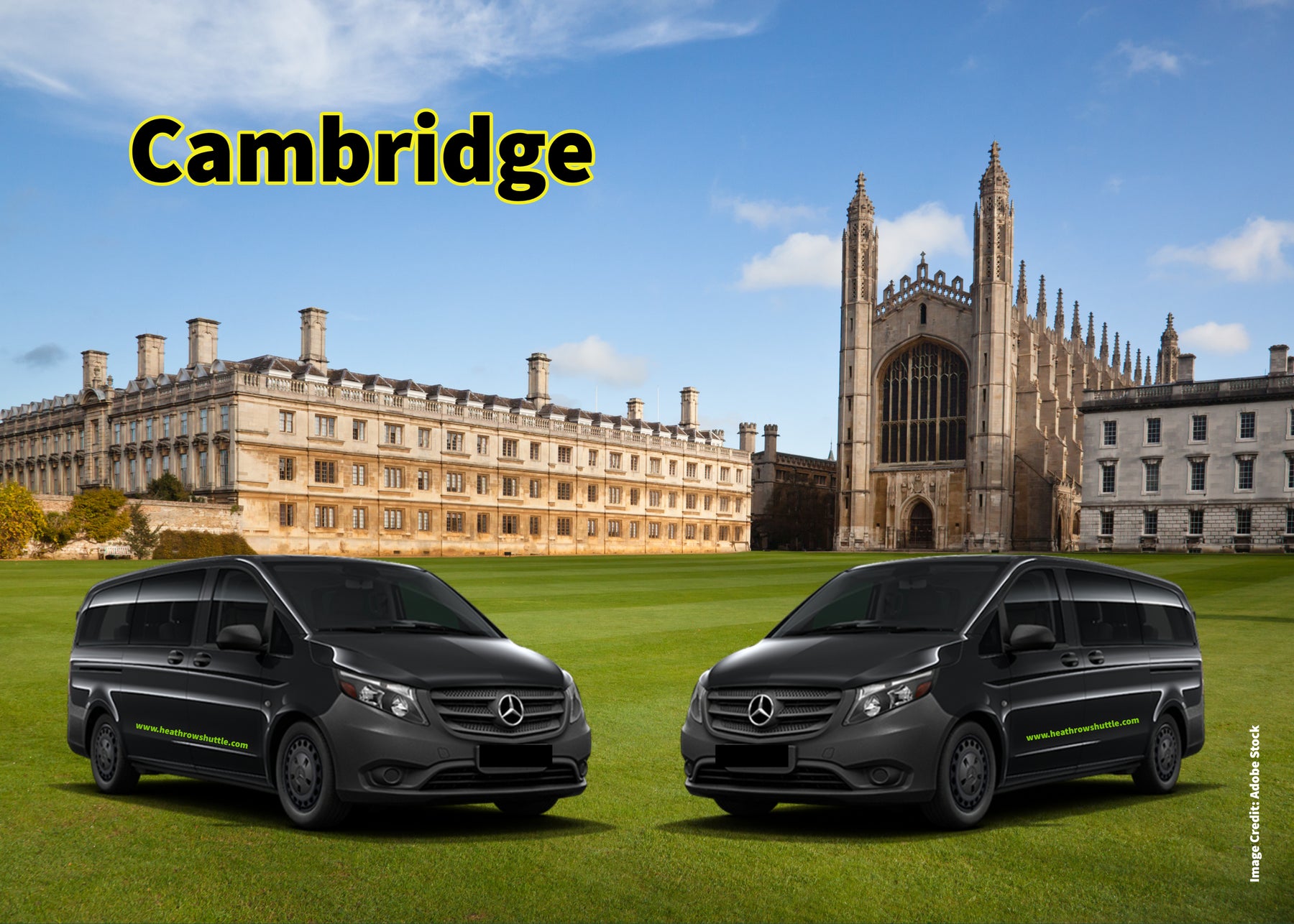 Travel Heathrow to Cambridge in private taxi